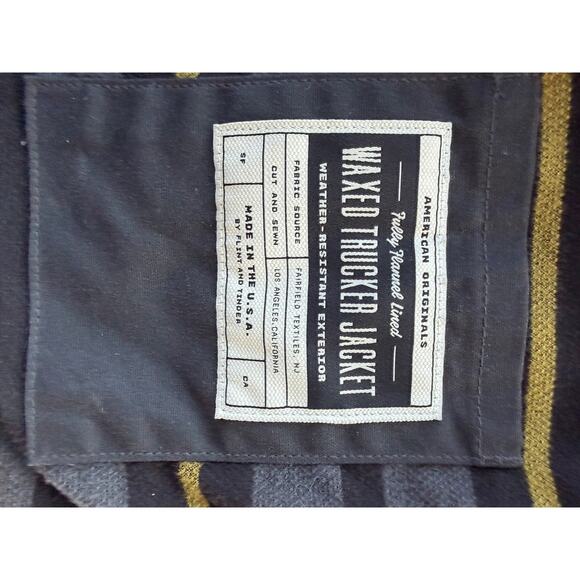 Flint and Tinder Waxed Trucker Jacket Flannel Lined – Size M – Charcoal - Picture 2 of 5